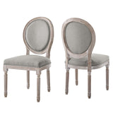 Emanate Upholstered Fabric Dining Side Chair Set of 2 by Lefancy