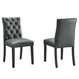 Duchess Vinyl Dining Chair Set of 2 by Lefancy