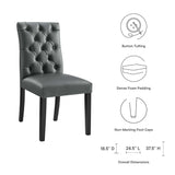 Duchess Vinyl Dining Chair Set of 2 by Lefancy