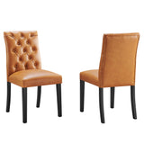 Duchess Vinyl Dining Chair Set of 2 by Lefancy