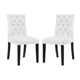 Duchess Vinyl Dining Chair Set of 2 by Lefancy