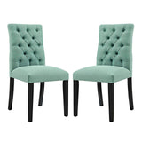 Duchess Fabric Dining Chair Set of 2 by Lefancy