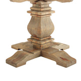 Column 47" Round Pine Wood Dining Table by Lefancy