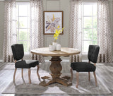 Column 47" Round Pine Wood Dining Table by Lefancy