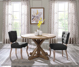 Stitch 47" Round Pine Wood Dining Table by Lefancy