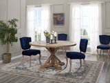 Stitch 59" Round Pine Wood Dining Table by Lefancy