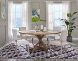 Stitch 71" Round Pine Wood Dining Table by Lefancy