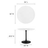 Lippa 36" Round Wood Dining Table by Lefancy