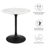 Lippa 28" Round Artificial Marble Dining Table by Lefancy