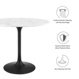 Lippa 36" Round Artificial Marble Dining Table by Lefancy