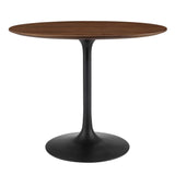 Lippa 36" Round Wood Grain Dining Table by Lefancy