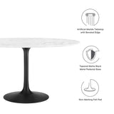 Lippa 54" Round Artificial Marble Dining Table by Lefancy