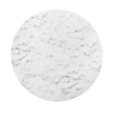 Lippa 54" Round Artificial Marble Dining Table by Lefancy