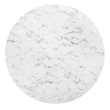 Lippa 60" Round Artificial Marble Dining Table by Lefancy