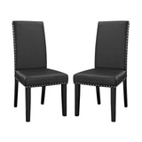 Parcel Vinyl Dining Side Chair Set of 2 by Lefancy