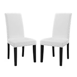 Parcel Vinyl Dining Side Chair Set of 2 by Lefancy