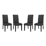 Parcel Vinyl Dining Side Chair Set of 4 by Lefancy