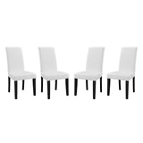 Parcel Vinyl Dining Side Chair Set of 4 by Lefancy