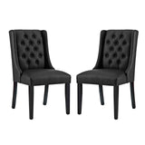 Baronet Vinyl Dining Chair Set of 2 by Lefancy