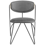 Prevail Black Frame Dining and Accent Performance Velvet Chair by Lefancy