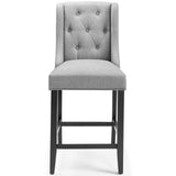 Baronet Tufted Button Upholstered Fabric Counter Stool by Lefancy