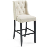 Baronet Tufted Button Upholstered Fabric Bar Stool by Lefancy