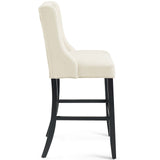 Baronet Tufted Button Upholstered Fabric Bar Stool by Lefancy