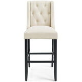 Baronet Tufted Button Upholstered Fabric Bar Stool by Lefancy