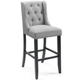 Baronet Tufted Button Upholstered Fabric Bar Stool by Lefancy