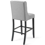 Baronet Tufted Button Upholstered Fabric Bar Stool by Lefancy