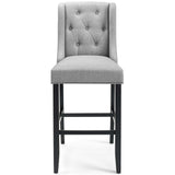 Baronet Tufted Button Upholstered Fabric Bar Stool by Lefancy