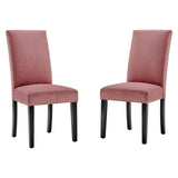 Parcel Performance Velvet Dining Side Chairs Set of 2 by Lefancy