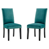 Parcel Performance Velvet Dining Side Chairs Set of 2 by Lefancy