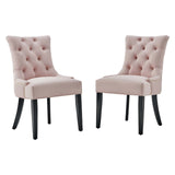 Regent Tufted Performance Velvet Dining Side Chairs Set of 2 by Lefancy