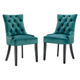 Regent Tufted Performance Velvet Dining Side Chairs Set of 2 by Lefancy