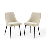 Viscount Upholstered Fabric Dining Chairs Set of 2 by Lefancy