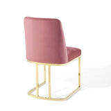 Amplify Sled Base Performance Velvet Dining Side Chair by Lefancy