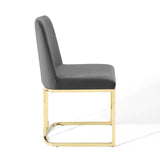 Amplify Sled Base Performance Velvet Dining Side Chair by Lefancy