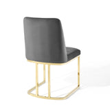 Amplify Sled Base Performance Velvet Dining Side Chair by Lefancy