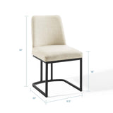 Amplify Sled Base Upholstered Fabric Dining Side Chair by Lefancy