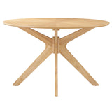 Crossroads 47" Round Wood Dining Table by Lefancy