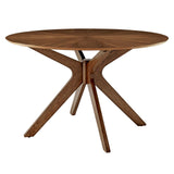 Crossroads 47" Round Wood Dining Table by Lefancy