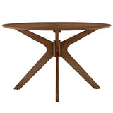 Crossroads 47" Round Wood Dining Table by Lefancy