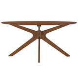 Crossroads 63" Oval Wood Dining Table by Lefancy