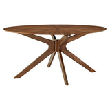 Crossroads 63" Oval Wood Dining Table by Lefancy