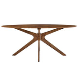 Crossroads 71" Oval Wood Dining Table by Lefancy