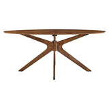 Crossroads 71" Oval Wood Dining Table by Lefancy