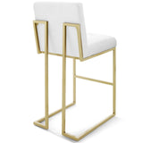 Privy Gold Stainless Steel Upholstered Fabric Bar Stool by Lefancy