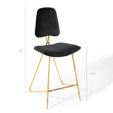 Ponder Performance Velvet Bar Stool by Lefancy