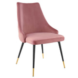 Adorn Tufted Performance Velvet Dining Side Chair by Lefancy